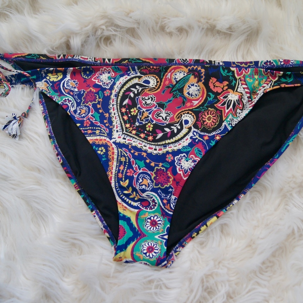 Johnny Was Women's Hannah String Bikini Bottoms Multicolor NWT FLoral 2X